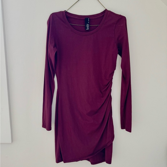 Bobi burgundy bodycon - Picture 2 of 7